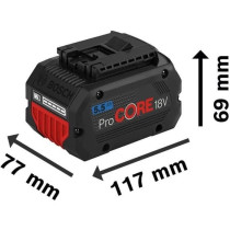 Pack de 2 batteries 18V Procore 5,5Ah + chargeur rapide - BOSCH - 1600