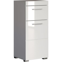 AMANDA bathroom cabinet - 1 door + 1 drawer - Glossy white - L37 x D31