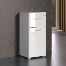 AMANDA bathroom cabinet - 1 door + 1 drawer - Glossy white - L37 x D31