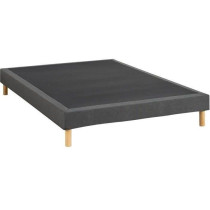 Sommier tapissier - 160x200 cm - Gris anthracite - Kit - DEKO DREAM Ea