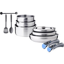 Batterie de cuisine induction - Arthur Martin - AM2238 - Acier inoxyda