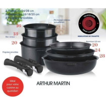 Batterie de cuisine induction - Arthur Martin - AM925B - Aluminium - 8