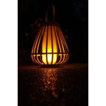 Lampe solaire en bambou - Marta - Beige