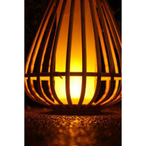 Lampe solaire en bambou - Marta - Beige