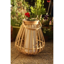 Lampe solaire en bambou - Marta - Beige