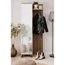 Vestiaire avec miroir - MEDAN 42A - Anthracite / Chene artisan - 80 x