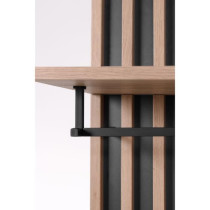 Vestiaire avec miroir - MEDAN 42A - Anthracite / Chene artisan - 80 x