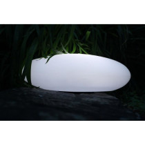 Galet solaire lumineux - Blanc