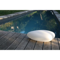 Galet solaire lumineux - Blanc