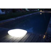 Galet solaire lumineux - Blanc