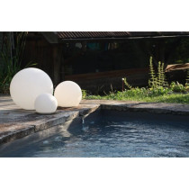 Boule solaire - Luna - Grande taille - Ø 56 cm - Blanc
