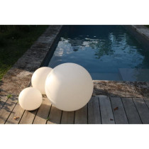 Boule solaire - Luna - Grande taille - Ø 56 cm - Blanc