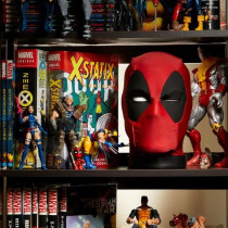 Tete de Deadpool interactive, bouge et parle, appli dédiée, piece de