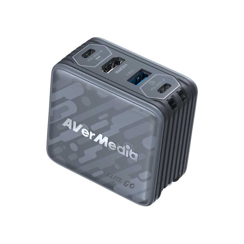 Chargeur GaN - AVERMEDIA - 100W avec Capture Vidéo FHD GC313Pro Noir Chargeur GaN - AVERMEDIA - 100W avec Capture Vidéo FHD GC313Pro Noir