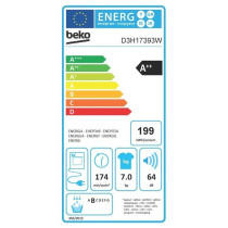 Seche-linge pompe a chaleur BEKO b300 Eco sense D3H17393W - 7 kg - L60