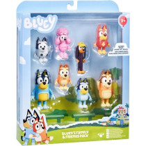 Figurines - BLUEY - Coffret 8 personnages - Figurines articulées - Un