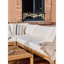 Salon de jardin d'angle modulable - Bois d'acacia - 5 personnes - LEVA