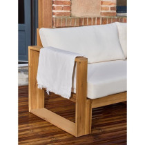 Salon de jardin d'angle modulable - Bois d'acacia - 5 personnes - LEVA