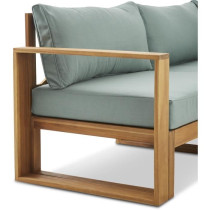 Salon de jardin en bois d'Acacia FSC - 6 personnes - Levata - Vert d'e