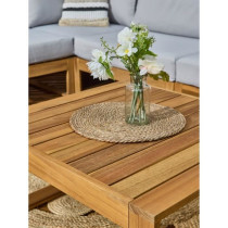 Salon de jardin d'angle modulable - Bois d'acacia - 5 personnes - LEVA