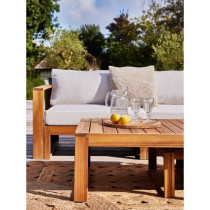 Salon de jardin d'angle modulable - Bois d'acacia - 5 personnes - LEVA