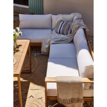 Salon de jardin d'angle modulable - Bois d'acacia - 6 personnes - LEVA