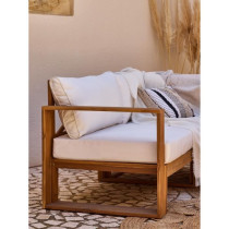 Salon de jardin d'angle modulable - Bois d'acacia - 6 personnes - LEVA