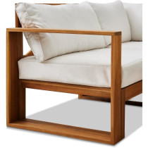 Salon de jardin d'angle modulable - Bois d'acacia - 6 personnes - LEVA