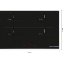 Table de cuisson a induction - BOSCH - 4 foyers - 52,2 x 80,2 x 5,1 cm