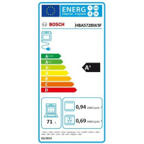 Four intégrable pyrolyse - BOSCH SER4 - HBA572BW3F - Blanc - Porte fr