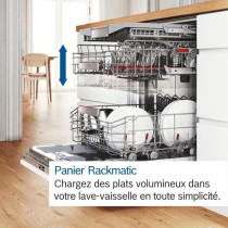Lave-vaisselle pose libre BOSCH SMS4EMW01F SER4 - 14 couverts - Induct
