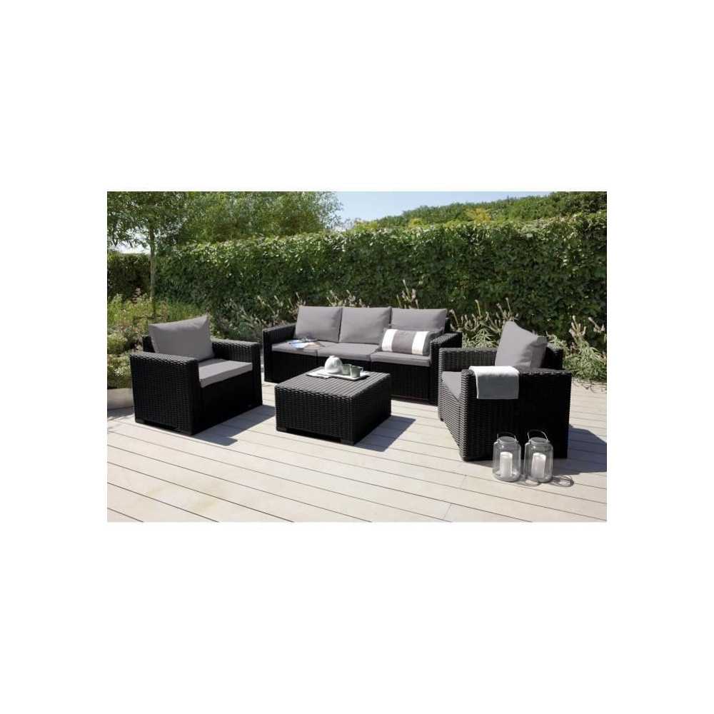 Salon de jardin - ALLIBERT - CALIFORNIA - Modulable - Gris Salon de jardin - ALLIBERT - CALIFORNIA - Modulable - Gris