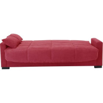 Clic clac 3 places MEGAN 14 - Tissu Soro rouge - Avec accoudoirs - Cou