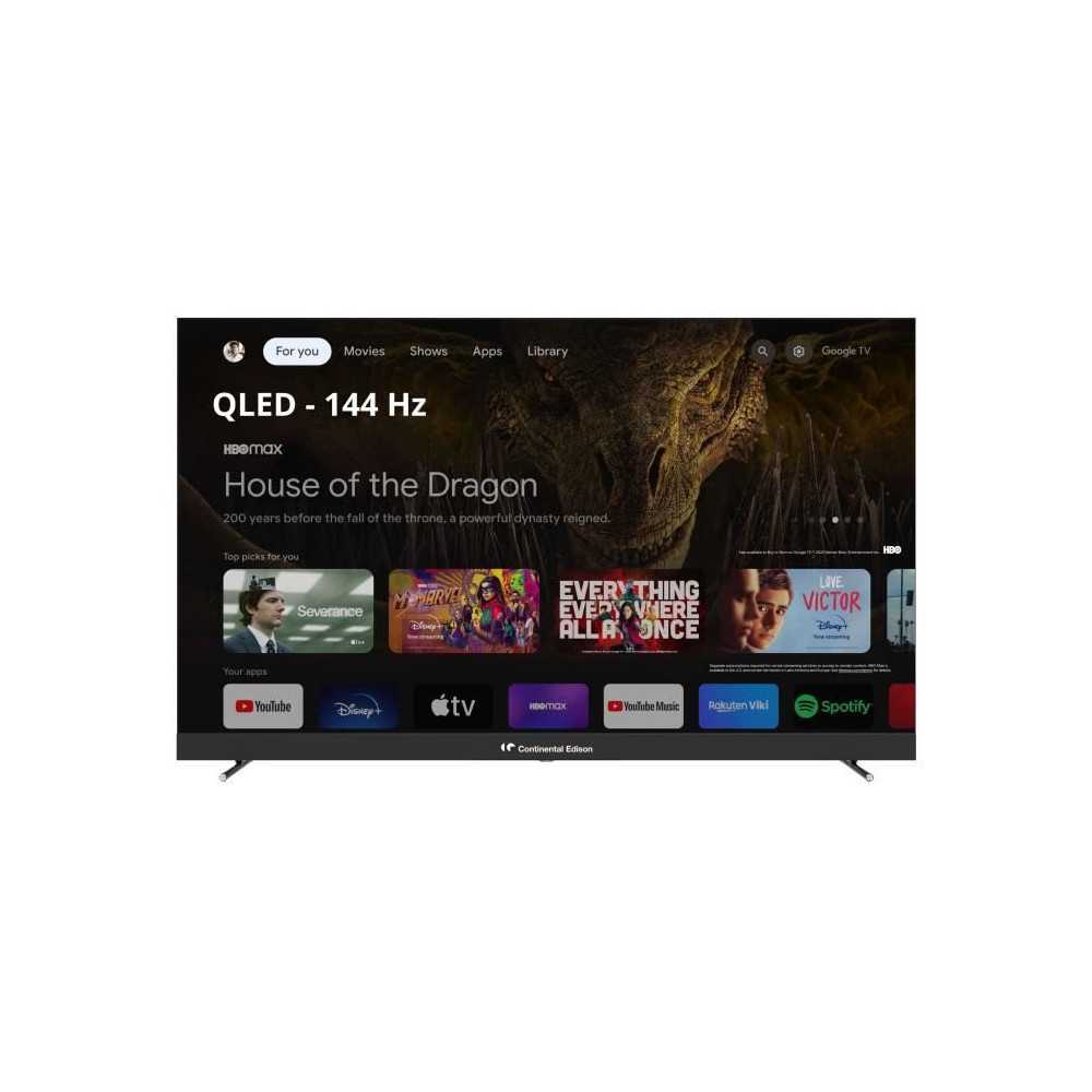 TV QLED UHD 4K GAMING - CONTINENTAL EDISON - 65 (164 cm) - Smart Googl