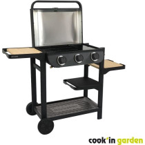 Barbecue a gaz - COOK'IN GARDEN - FLAVO - 3 brûleurs - Noir