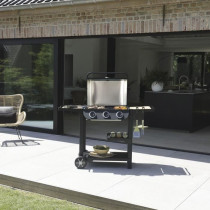Barbecue a gaz - COOK'IN GARDEN - FLAVO - 3 brûleurs - Noir