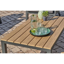 Salon bas de jardin - Aluminium - DCB GARDEN - 5 places - Gris anthrac