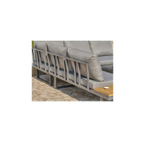 Salon bas de jardin - Aluminium - DCB GARDEN - 5 places - Gris anthrac