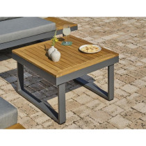 Salon bas de jardin - Aluminium - DCB GARDEN - 5 places - Gris anthrac