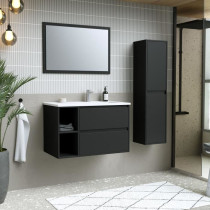 Ensemble DOMINO, set de salle de bain 80, vanity+vasque+miroir & colon