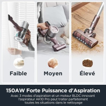 Aspirateur Balai sans fil pliable - EUREKA AK10 Pro - 29 000 Pa - 450