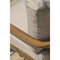 Salon bas de jardin - Aluminium - DCB GARDEN - 4 places - Effet bois -