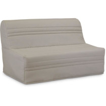 Banquette BZ Joe - Tissu beige - 3 places - L 143 x P 97 cm - Couchage