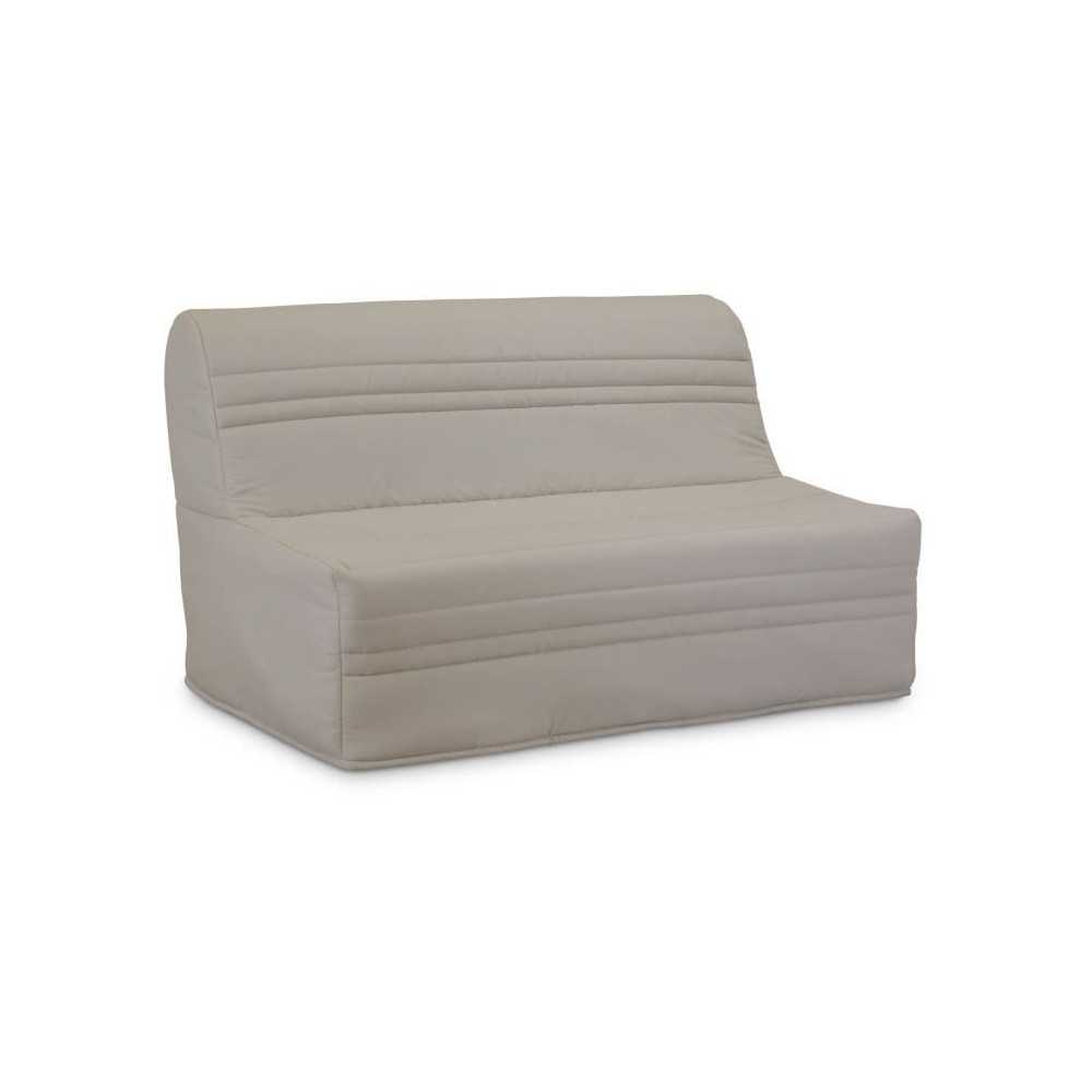 Banquette BZ Joe - Tissu beige - 3 places - L 143 x P 97 cm - Couchage