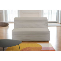 Banquette BZ Joe - Tissu beige - 3 places - L 143 x P 97 cm - Couchage