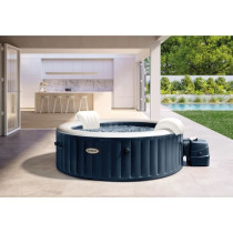 INTEX Spa Gonflable 6 places Pure Spa Blue navy avec plateau LED Offer