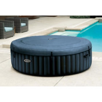 INTEX Spa Gonflable 6 places Pure Spa Blue navy avec plateau LED Offer
