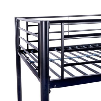 Lit mezzanine enfant ELIOT en métal noir 90x190cm avec sommier inclus