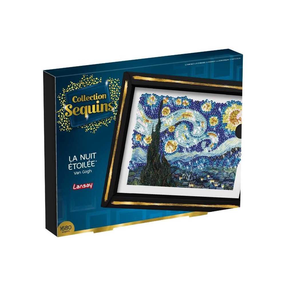 Kit loisir créatif - LANSAY - Collection Sequins - La nuit étoilée