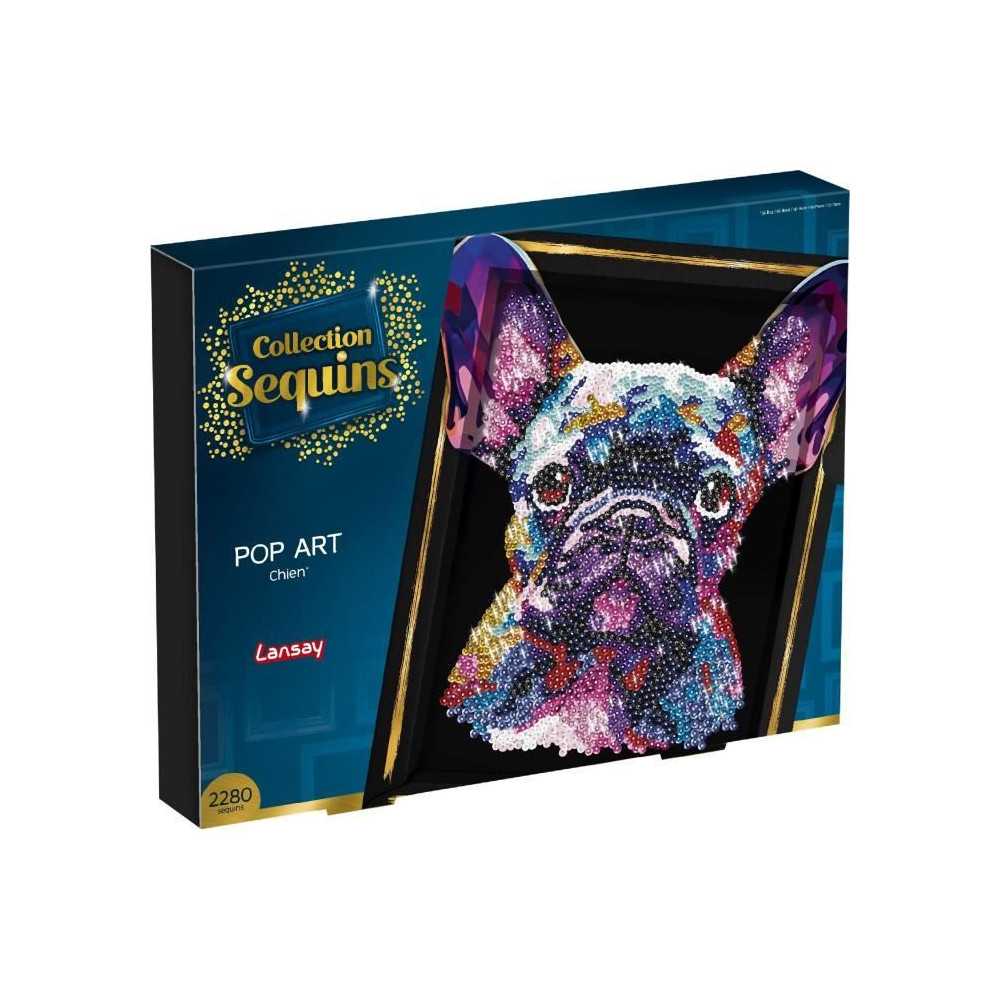 Kit loisir créatif - LANSAY - Collection Sequins - Pop art chien - De